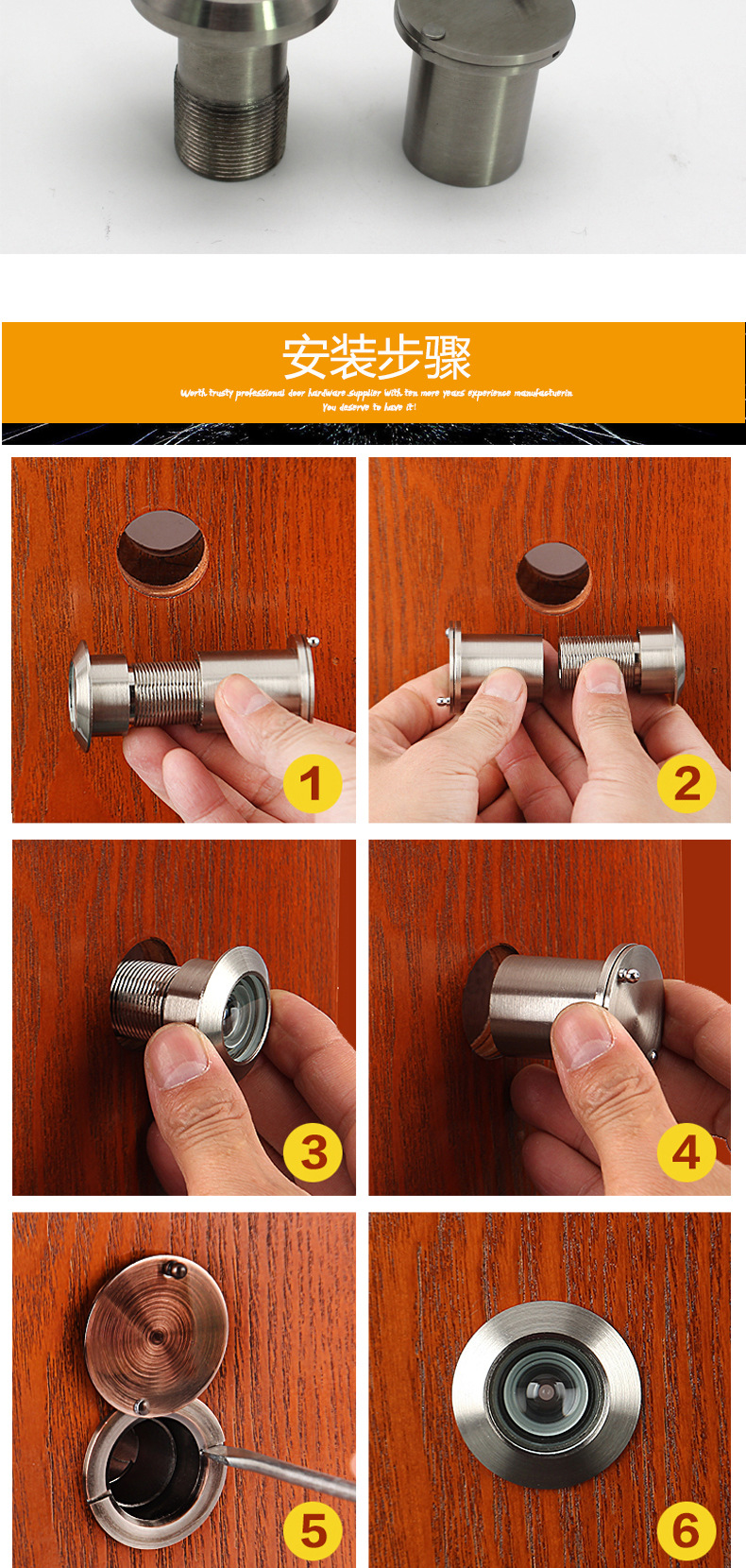 樂(lè)朗五金RDA-28ss 防盜貓眼